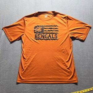 Team 365 Bengals Performance T-Shirt Adult Large Orange Football Graphic Tee